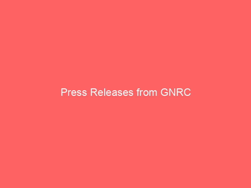 Press Releases from GNRC